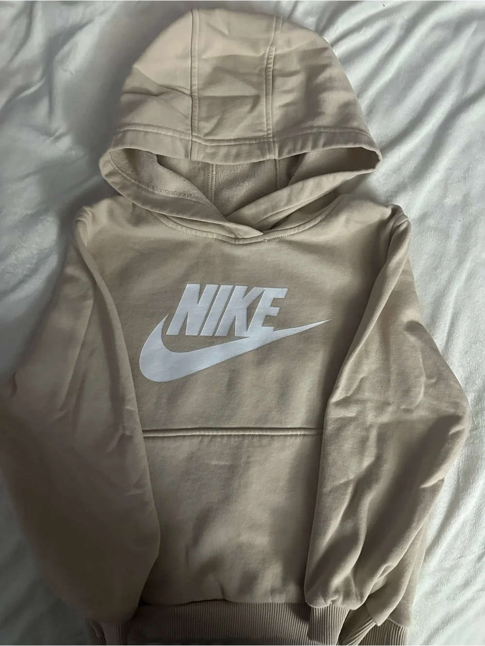 Nike Tan Hoodie with White Swoosh